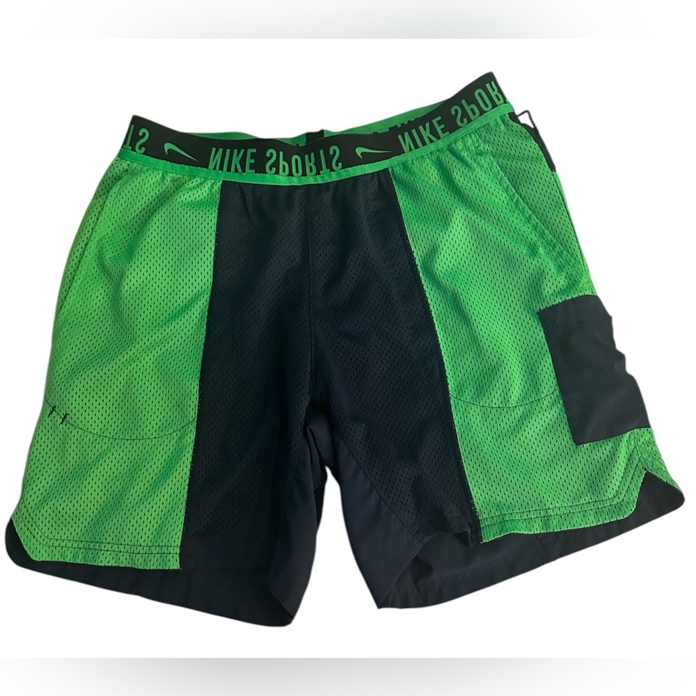 Nike Green and Black Athletic Shorts